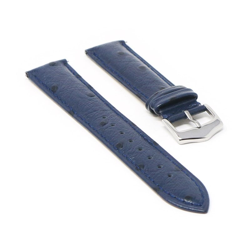 st35.5 Angle Blue StrapsCo Ostrich Embossed Leather Watch Band Strap 18mm 20mm 22mm