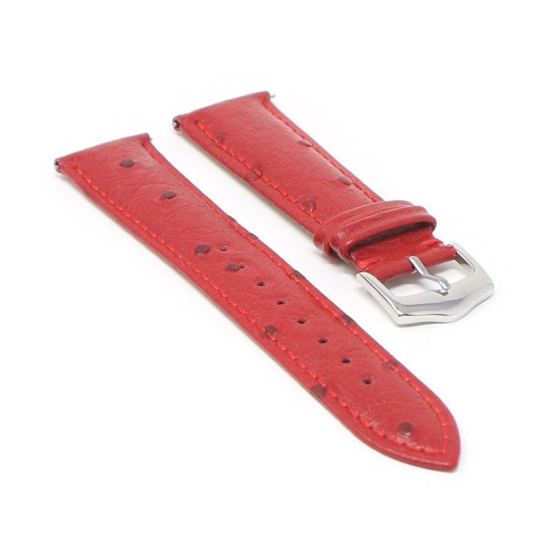 st35.6 Angle Red StrapsCo Ostrich Embossed Leather Watch Band Strap 18mm 20mm 22mm