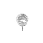 Round Bezel and Bearing Friction Fit Post 14kt White (10026754575)