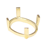 Single Gallery Oval Wire Setting with Flat Prongs (9634625423)