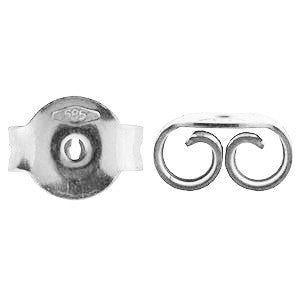 large white round base friction fit ear nut (11040332559)