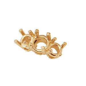 14kt Yellow Top Setting for 3 Stone Ring (9634542799)