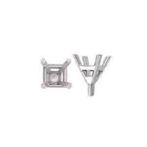 14kt White Square Center Head Setting with Peg (9634630991)