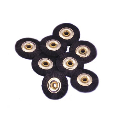 Black Bristle Wheel Brushes on Steel Hubs (622404534306)