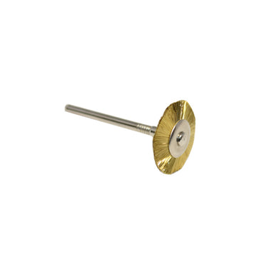 Single Section Type Brass Brushes on Mandrels - 3/4" Diameter (626993922082)