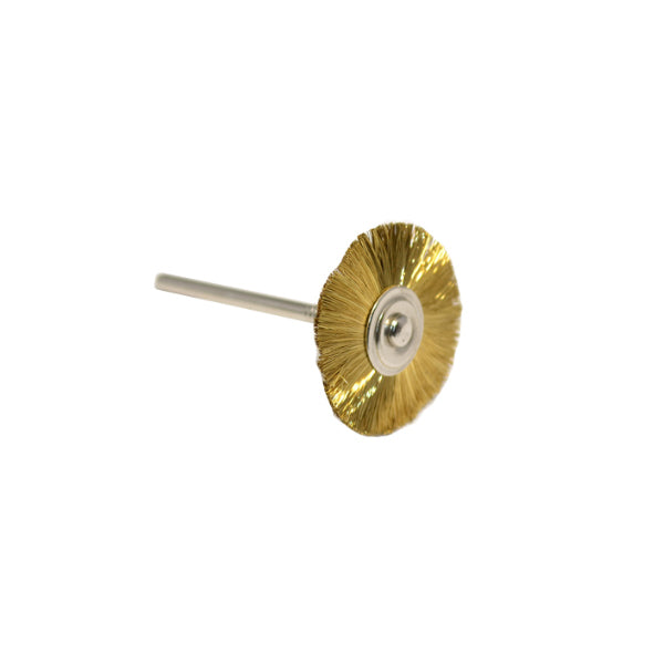 Single Section Type Brass Brushes on Mandrels - 1" Diameter (627306528802)