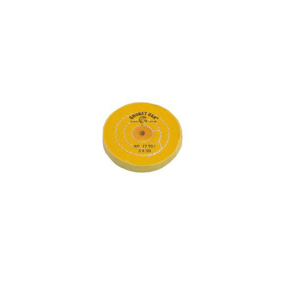 3" Diameter Chemkote Yellow Buffs with Shellac Center (632789631010)