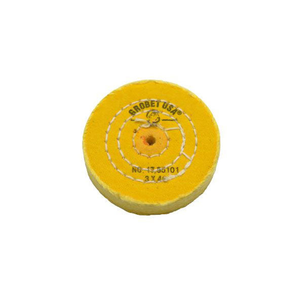 3" Diameter Chemkote Yellow Buffs with Shellac Center (632789631010)