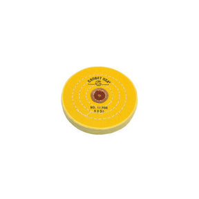 5" Diameter Chemkote Yellow Buffs with Leather Center (633028247586)