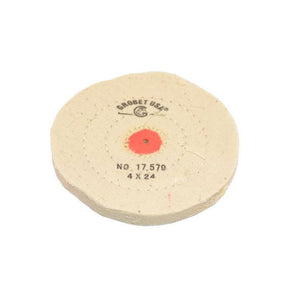 4" Diameter Regular Muslin Buffs with Shellac Centers (633303793698)