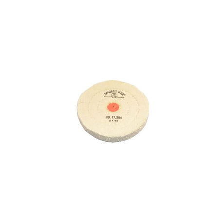 5" Diameter Regular Muslin Buffs with Shellac Centers (633315917858)