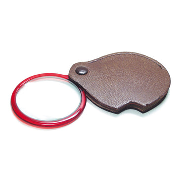 Peer Pocket 3X Magnifier with Attached Leather Case (1492226375714)