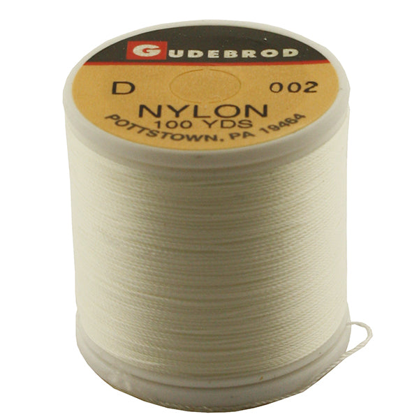 White Nylon Cord Tall Spools - D (0.3048mm)