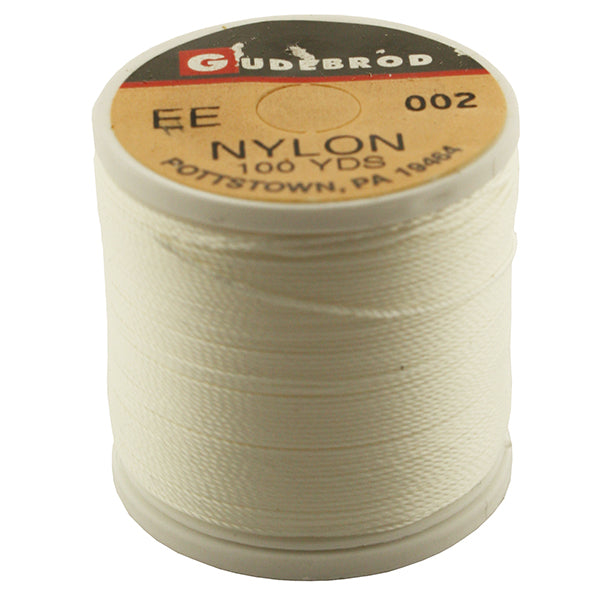White Nylon Cord Tall Spools - EE (0.3480mm)