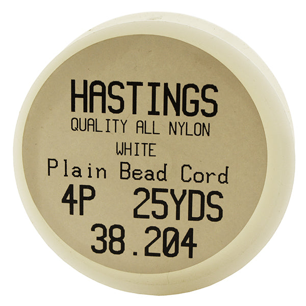 Hastings White Nylon Cord Flat Spools E-4 (0.50mm) - 25 yd