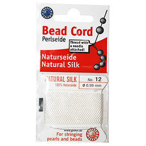 #12 Natural Silk White Bead Cord