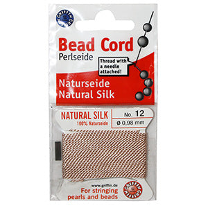 #12 Natural Silk Pink Bead Cord
