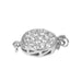 Flat Oval Clasp with Cubic Zirconia (9690614927)
