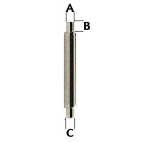 Short Pivot Stainless Steel Spring Bars -pivot diameter 0.60 mm (4112084336707)