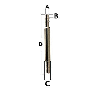 Flanged Double Security Stainless Steel Spring Bars (123435941903)