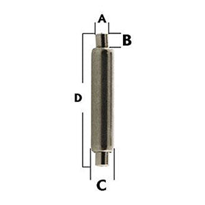 Thin Short Pivot Stainless Steel Spring Bars (123440365583)