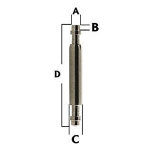 Thin Extra Short Pivot Stainless Steel Spring Bars (123530739727)