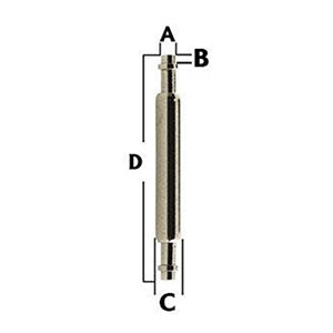 Flanged Thick Pivot Stainless Steel Spring Bar (123866906639)