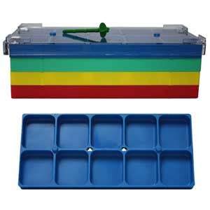 Compartment Tray with Sliding Lid 18 Compartments