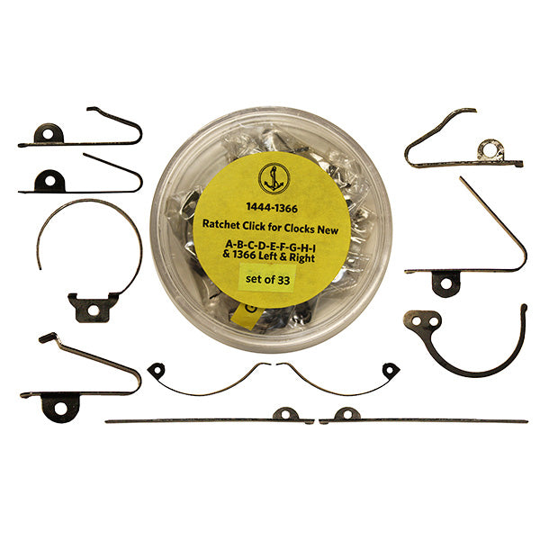 Clock Parts | Ratchet Click Spring Assortment for Clocks – Perrin