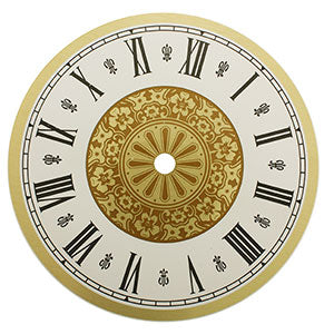 Brass Finish Fancy Roman Dial 6"