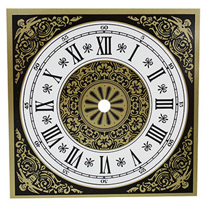 Gold Square Dial 6" Roman