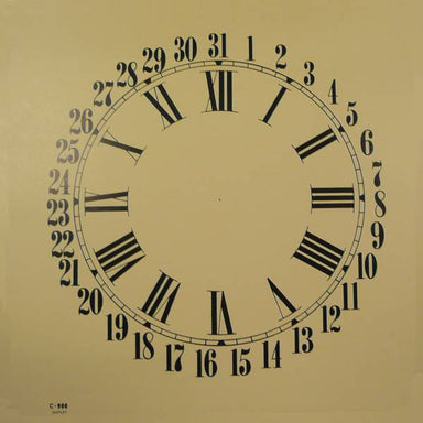 Roman Ivory 9" Calendar Dial (10591429199)