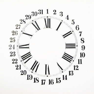 Roman White 9" Calendar Dial (10591429647)
