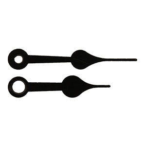 Black Heavy Spade Hour & Minute Hands 1 15/16" for Push-On