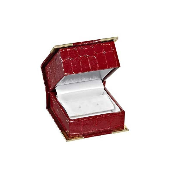 BX-4100-4-E Red Croco Grain Earring Box (9290743236)