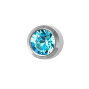 March Aquamarine Studs in Bezel Setting - card of 12 pairs (553009479714)