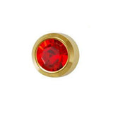 July Ruby Studs in Bezel Setting - card of 12 pairs (553018327074)