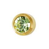 August Peridot Studs in Bezel Setting - card of 12 pairs (553019080738)