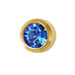 September Sapphire Studs in Bezel Setting - card of 12 pairs (553019244578)
