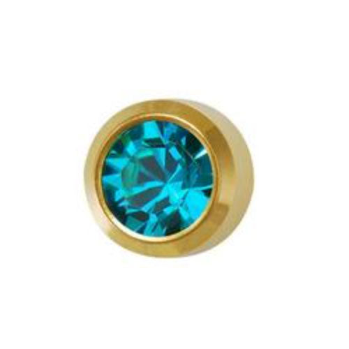 December Blue Zircon Studs in Bezel Setting - card of 12 pairs (553020194850)