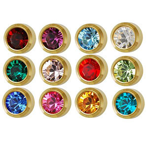 3 mm Bezel Birthstone Stud Assortment (550581207074)