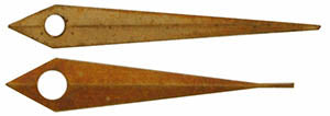 Gruen® Pair of Hands HD-GRU47P , yellow dauphin pitched, length of min hand 12.00 mm (click here to see the calibers)