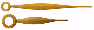 Gruen® Pair of Hands HD-GRU51 , yellow leaf, length of min hand 12.00 mm (click here to see the calibers)