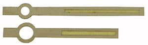 Gruen® Pair of Hands HD-GRU84 , white baton luminous, length of min hand 13.00 mm (click here to see the calibers)