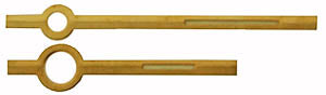 Gruen® Pair of Hands HD-GRU87 , yellow baton pitched luminous, length of min hand 12.00 mm (click here to see the calibers)
