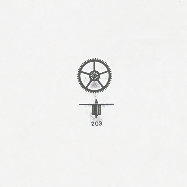 Jaeger LeCoultre® calibre # 207 intermediate wheel and pinion