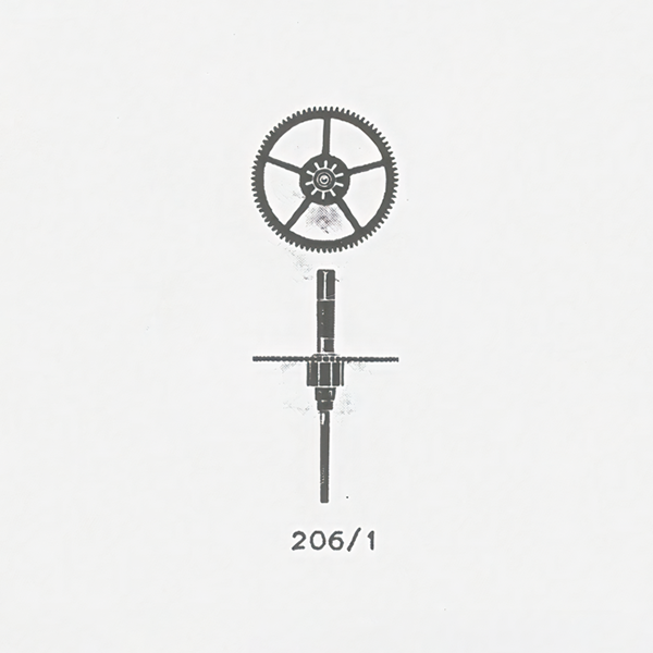 Jaeger LeCoultre® calibre # 19RLEC centre wheel with spindle