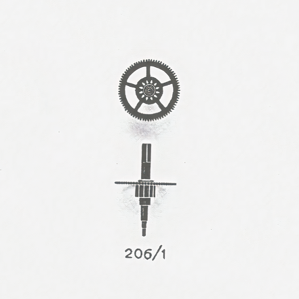 Jaeger LeCoultre® calibre # 219 large driving wheel and pinion with spindle