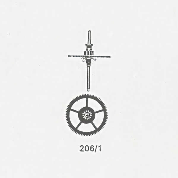 Jaeger LeCoultre® calibre # 240/1 centre wheel with spindle