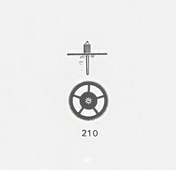Jaeger LeCoultre® calibre # 240/2 third wheel and pinion